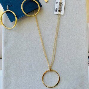 Vintage Cookie Lee hoop necklace